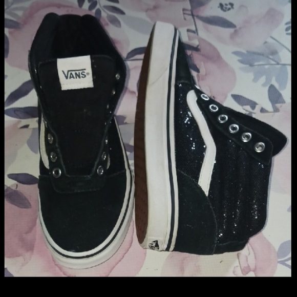 Vans Shoes - Vans Black and White Glitter Sneakers